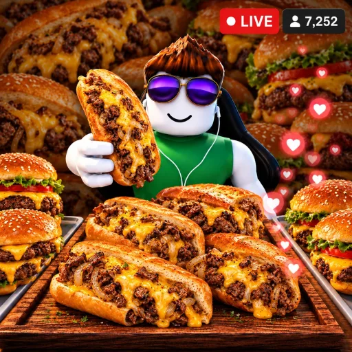 Official Stream a Mukbang Roblox experience icon from the Roblox thumbnails endpoint